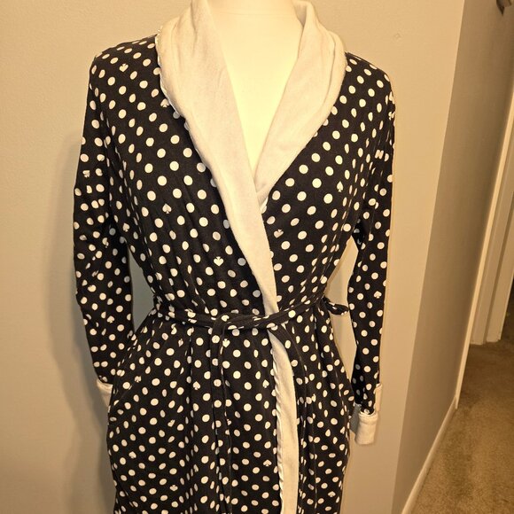 Kate Spade Polka Dot Robe NAVY - Picture 1 of 8